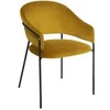 Image de Fauteuil velours moutarde Siron