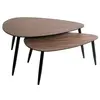 Image de Lot de 2 Tables à café gigognes en Bois foncé