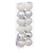 Image de Fééric Lights and Christmas - Lot de 12 Boules de Noël "Colorama" 4cm Argent & Blanc