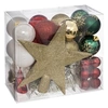Image de Féérie Lights & Christmas - Coffrets Décoration sapin de Noël 44 pièces - Vert, Rouge, Blanc et Doré
