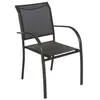Image de Fauteuil empilable Piazza Hespéride anthracite/graphite