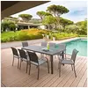 Image de Table rectangulaire fixe Piazza 8 p. graphite Hespéride