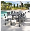 Image de Table rectangulaire extensible Piazza 8 p. graphite Hespéride