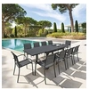 Image de Table rectangulaire extensible Piazza 10 p. graphite Hespéride