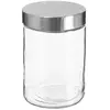 Image de bocal verre couvercle inox 1.2l transparent - 135297