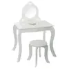 Image de Coiffeuse avec tabouret enfant blanc