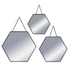 Image de Créateur d'intérieur - Lot de 3 Miroirs Métal "Hexagone" 29cm Noir
