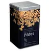 Image de Boite alimentaire - Relief II - pâtes - 10.8 x 10.8 x 18.4 cm - Fer et étain - Noir