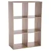 Image de Etagère en bois 6 cases Mix coloris naturel