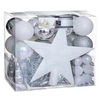 Image de Fééric Lights and Christmas - Kit 44 Pièces Déco de Noël "Polaire" 24cm Blanc & Argent