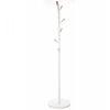 Image de Porte manteaux métal bois 6 tiges blanc