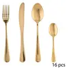 Image de - Ménagère design inox Gold - 16 Pièces - Doré - Gold