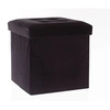 Image de Pouf coffre pliant Lysandre velours Noir