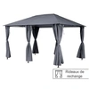 Image de Jeu de 6 rideaux gris ardoise pour tonnelle Santorini et Thira Hespéride