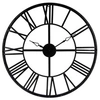 Image de Horloge chiffres romains vintage 70 cm noir