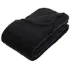 Image de Plaid grand modèle microfibre 180x230 cm noir Atmosphera