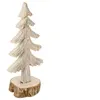 Image de Sapin de Noël Buche - 11,5 x 8,5 x 26 cm - Beige