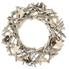 Image de Couronne de Noël Polaire 32cm Gris & Blanc