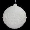 Image de Fééric Lights and Christmas - Boule de Noël en Verre "Dentelle Perle" 10cm Blanc