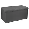 Image de Atmosphera - Banquette coffre pliable Loft - L. 76 x H. 37,5 cm - Gris - Loft