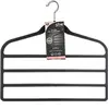 Image de - Lot de 2 Cintres Feutrine "4 Pantalons" 45cm Noir