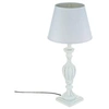 Image de Lampe à poser en bois patiné - Blanc - D 25 x H 54,5 cm