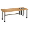 Image de - Etagère Porte Ustensile & Essuie Tout "Bambou" 55cm Naturel