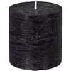 Image de Comptoir de la Bougie - Bougie Ronde "Rustic" 7cm Noir