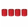 Image de Comptoir de la Bougie - Lot de 4 Bougies Votives "Rustic" 4,5cm Rouge