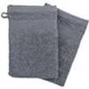 Image de Lot de 2 gants de toilette en coton - 15 x 21 cm - Gris