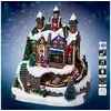 Image de Village de Noël atelier + train lumineux, musical et animé