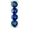 Image de Fééric Lights and Christmas - Lot de 4 Boules de Noël "Colorama" 8cm Bleu Nuit
