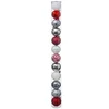 Image de Féérie Lights & Christmas - Kit de Décoration pour sapin de Noël - 12 Boules - Blanc, rouge et argenté - Dahlia