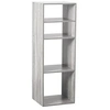 Image de - Etagère rectangulaire 4 cases Mix - Gris - L. 34,5 x P. 32 x H. 100,5 cm