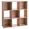 Image de Etagère en bois 9 cases mix coloris chêne naturel