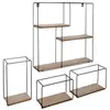 Image de Créateur d'intérieur - Lot de 4 Etagères Murales Emboîtables "Carré" 48cm Noir