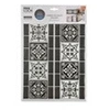 Image de Sticker effet frise sur carrelage - L 38,5 x l 25,5 cm - Noir