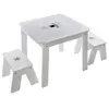 Image de Ensemble table + 2 tabourets enfant blanc gris Dream