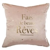 Image de - Coussin Déco "Rêves" 40x40cm Rose