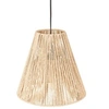 Image de Suspension luminaire cône effet corde Ethnik H. 95 cm Beige