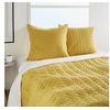 Image de PARURE LIT 2 P. TRESSES DESSUS LIT 2 TAIES OCRE - Jaune