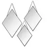 Image de Créateur d'intérieur - Lot de 3 Miroirs à Chaînes "Losange" 38cm Noir
