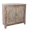 Image de Commode Shirel 2 portes bois blanchi