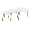 Image de Table basse Mileo blanc lot de 3
