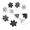 Image de Guirlande de 10 led en fleur - L 23,5 x l 13 x H 6 cm - Noir