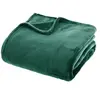 Image de - Grand Plaid en flanelle uni - 230x180 - Vert émeraude - OLLIS
