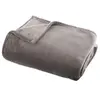 Image de plaid flanel uni - 125 x 150 cm - gris moyen