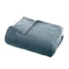 Image de Plaid uni bleu orage - Flanel - L 150 x l 125 cm
