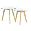 Image de - Tables gigognes en verre trempé (Lot de 2)