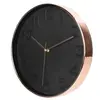 Image de - Horloge ronde noire et cuivrée 30.5 cm